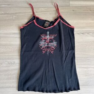 Vintage 80s 90s Ladies Bon Jovi Rock Tour Concert Sexy Tank Top Made USA Small